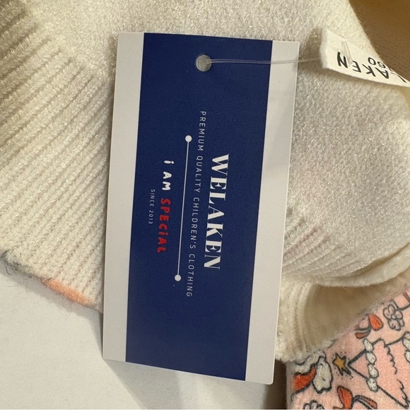 Welaken pink Santa Claus print holiday Christmas sweater size medium NWT - Picture 4 of 6